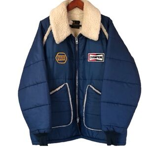 1970’s WeatherCaster Napa Champion Sherpa puffer coat